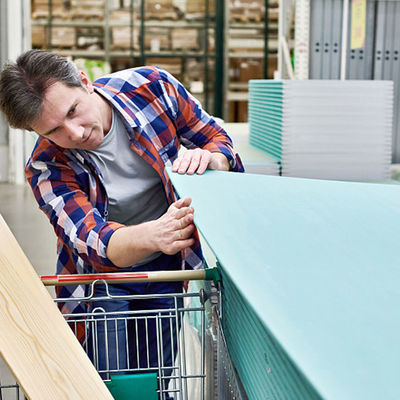 Panneau de gypse décoratif de fibre ene ivoire de couleur pour la séparation interne de mur
