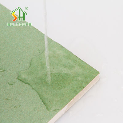 Couleur verte adaptée aux besoins du client de plaque de plâtre de résistant à l'eau pour le système de cloisons de séparation de cloison sèche