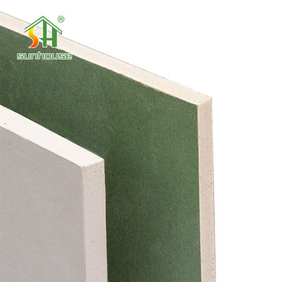 Couleur verte de résistant à l'eau de plaque de plâtre d'humidité de 4 x de 8ft 15mm