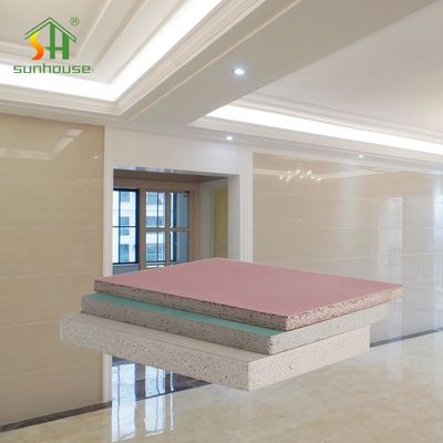 Isolement acoustique Plafond en plaques de gypse 1220X2440Mm Intérieur Plaque de plâtre ignifuge non combustible
