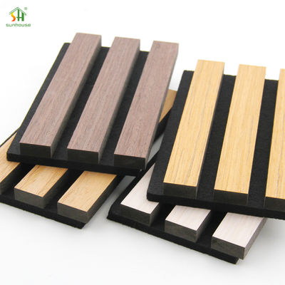 Bon prix Sunhouse Modern Design Akupanel Wooden Slat Acoustic Panels with Customized Color and Polyester Fiber Material for Total Project Solutions en ligne